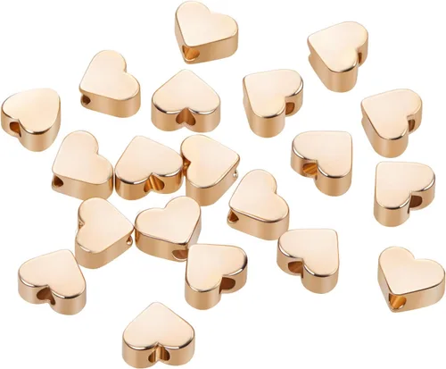 Miniatura 8 de BENECREAT - 40 piezas de cuentas de filigrana redondas huecas bañadas en oro de 18 quilates, cuentas de filigrana huecas chapadas en oro, cuentas