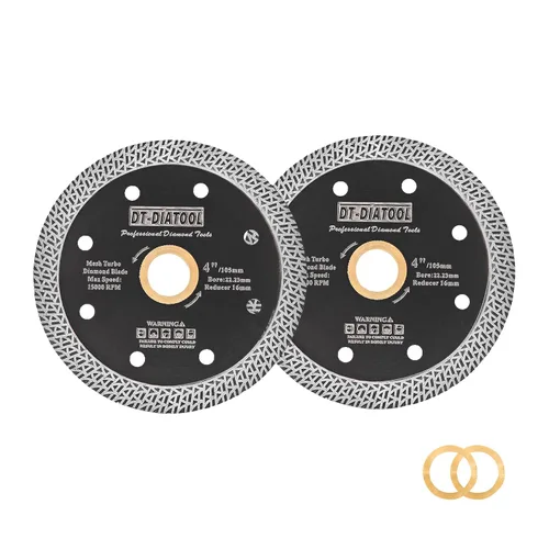 Miniatura 9 de DT-DIATOOL Hoja de granito de diamante de 4 pulgadas para azulejos de porcelana de mármol, disco de corte de diamante de cerámica con segmentos