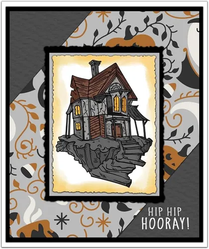 Miniatura 2 de Juego de sellos transparentes espeluznantes y troqueles de corte de metal con diseño de calavera de calabaza de Halloween con paquete de caja