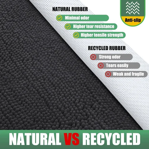 Miniatura 5 de IM HOME Felpudo absorbente de chenilla para exterior de 30" x 20", tapetes lavables para perros con patas fangosas, tapete antideslizante para Gris
