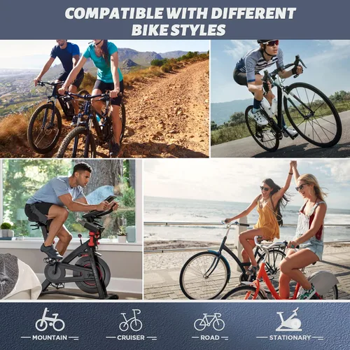 Miniatura 7 de IPOW Asiento de bicicleta cómodo para mujeres u hombres, repuesto de silla de bicicleta acolchado suave de espuma viscoelástica de alta densidad