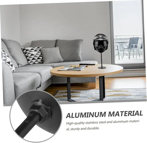 Miniatura 5 de INOOMP Estante de almacenamiento resistente para cascos, 1 unidad de montaje en pared, diseño elegante y práctico para la organización del hogar,