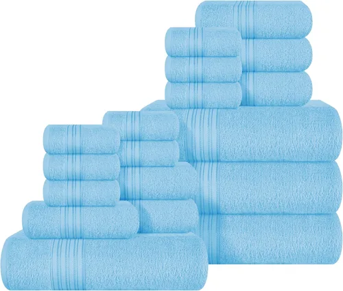 Miniatura 52 de BOUTIQUO Juego de 2 toallas de baño 100% algodón de 28 x 55 pulgadas, toallas de baño grandes ecológicas, compactas, de secado rápido, ligeras, Rosa