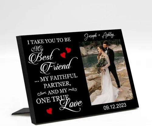 Miniatura 9 de Marco de fotos de boda personalizado con nombre de foto, regalos de boda personalizados para parejas, marco de fotos de boda personalizado, regalo