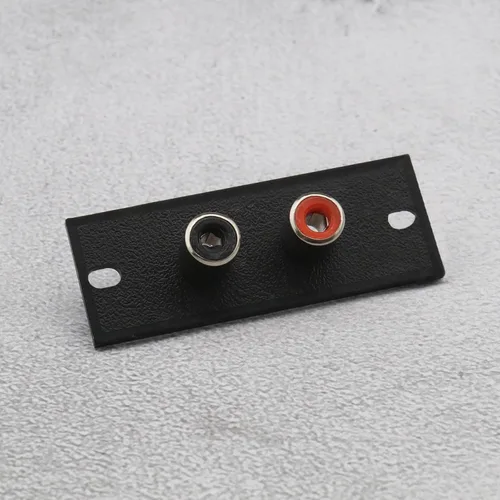 Miniatura 6 de 4 unids RCA conector 2 vías RCA terminal panel de pared placa entrada Phono chasis socket AV conector audio hogar accesorios