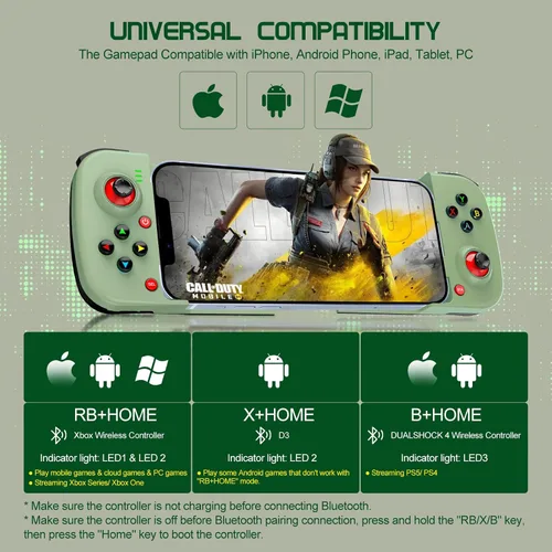 Miniatura 2 de Joso Phone Controller for iPhone/Android Support Phone Case, Mobile Gaming Controller with Ergonomic Design - Wireless Gamepad for Cloud Gaming & PS