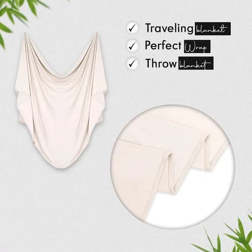 Miniatura 30 de K E L O R Luxury Cooling Travel Blanket - Stretchy, Lightweight Soft & Breathable Shawl Wraps for Women