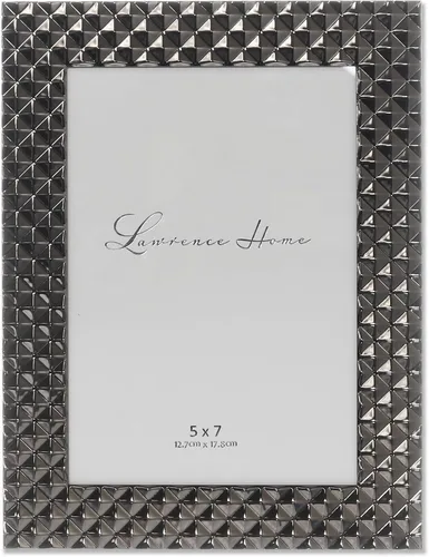 Miniatura 7 de Lawrence Frames Marco de metal, patrón de diamante, humo negro, 4x4