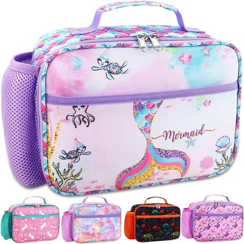 Miniatura 35 de RHCPFOVR Lonchera para niños – Lonchera aislada para niños y niñas, bolsa de almuerzo lavable y lonchera reutilizable para niños pequeños a prueba