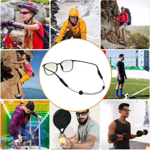 Miniatura 5 de Yeahxing Ray-Ban Meta - Paquete de 4 correas de 12 pulgadas para lentes de ojos con retenedor para el oído, retenedor de gafas, sin cola