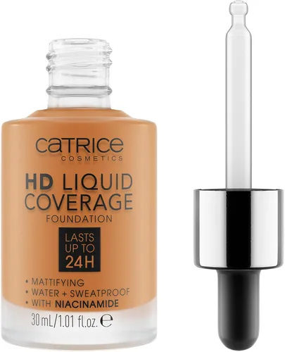Miniatura 27 de Catrice Base de cobertura líquida HD 24H de duración, acabado mate, alta cobertura, fórmula impermeable con niacinamida Vegana y libre de 010