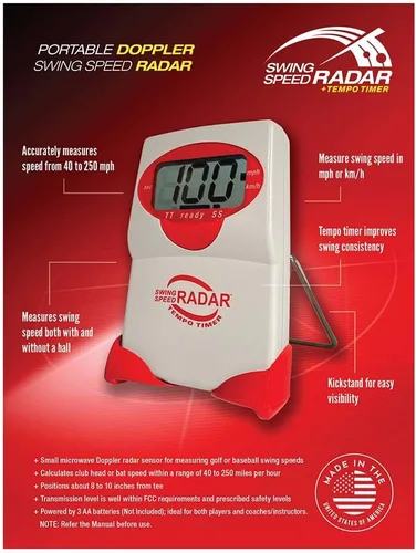 Socio de entrenamiento de golf y béisbol durante 25 años: fácil de usar y confiable Doppler mide la velocidad y el tempo de swing