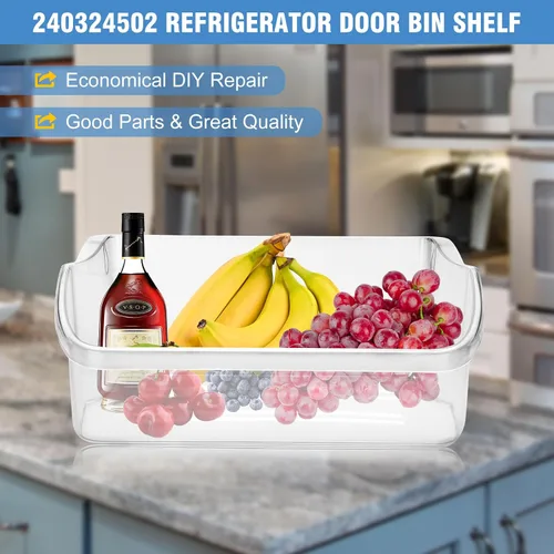 Miniatura 7 de Paquete de 2 cubos para estantes de puerta de refrigerador 240324502 (derechos) para Frigidaire, Kenmore, Crosley piezas de repuesto