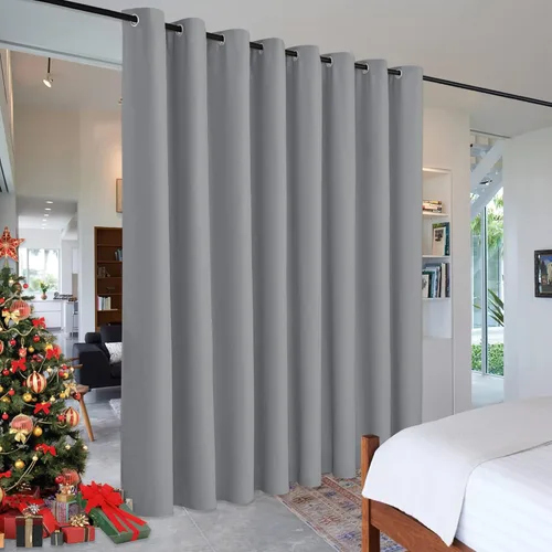 Miniatura 122 de RYB HOME - Cortinas extra largas con bloqueo de luz, persianas opacas insonorizadas para privacidad para cine en casa, oficina, fondo de patio, sala