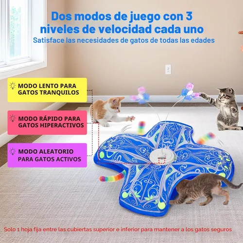 Miniatura 4 de Juguetes interactivos para gatos de interior, [Nuevamente actualizado] Juguetes recargables con activación táctil de escondite para gatitos