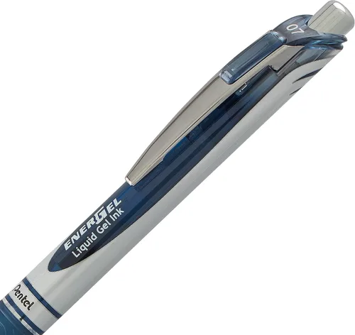 Miniatura 3 de Pentel EnerGel RTX - Bolígrafo de gel líquido retráctil (¹/₃₂ pulgadas), punta de metal, línea mediana, tinta azul marino, paquete de 2