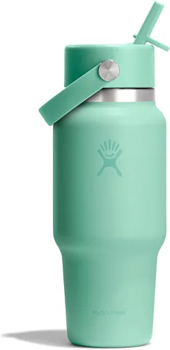 Miniatura 38 de Hydro Flask Botella de agua de viaje – Acero inoxidable aislado – Tapa ancha con pitillo, antiderrames, a prueba de fugas en 24 oz Trillium Pink