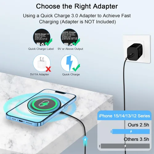 Miniatura 3 de Cargador inalámbrico Google de 15 W, almohadilla de carga rápida para Google Pixel 10 9A 9 Pro XL Fold 8 7 6 Pro 8A 7A, Samsung Galaxy S25 S24 Ultra