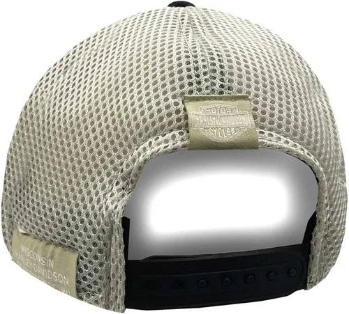 Miniatura 2 de Harley-Davidson - Gorra de camionero tribal con borde curvado para hombre, color negro, Negro