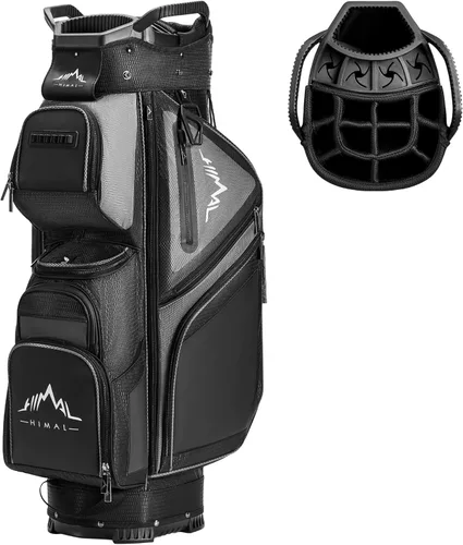 Miniatura 9 de UNIHIMAL Bolsa de carrito de golf Divisor organizador de 15 vías, bolsa de golf premium con asas cómodas y 14 bolsillos