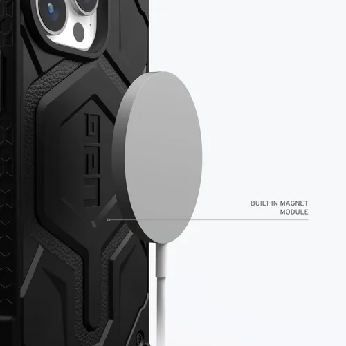 Miniatura 4 de URBAN ARMOR GEAR UAG - Funda compatible con iPhone 15 Pro Max de 6.7 pulgadas, Monarch Pro negro, imán integrado compatible con carga MagSafe, funda