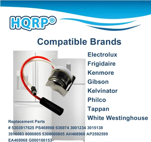 Miniatura 3 de HQRP Reemplazo del termostato de descongelación para refrigerador Frigidaire 5303917625, AP25999, 08000805, 3001234, 3015138, 3916083, 5308000805