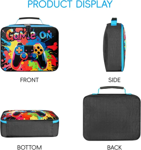 Miniatura 3 de Lonchera para niños, bonita bolsa de almuerzo aislada para niños, lonchera escolar impermeable, regalo para adolescentes y adultos, bolsa
