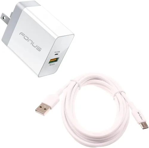 Miniatura 7 de Cable USB-C tipo C de 6 pies, cable de carga rápida, cable de alimentación compatible con Samsung Galaxy S21 S22 S23 Ultra Plus Z Fold Z Flip