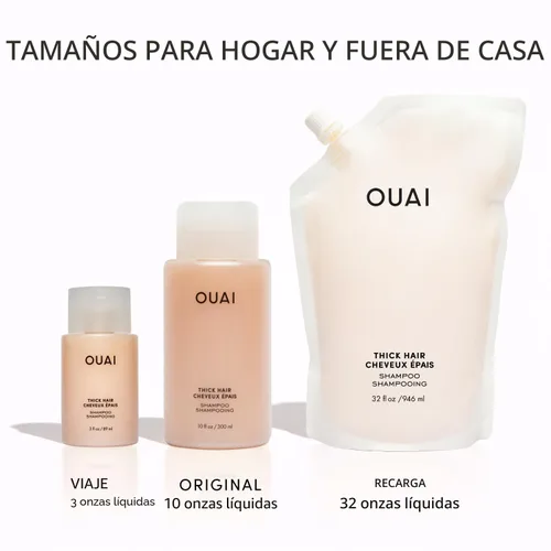 Miniatura 9 de OUAI Champú Espeso - Champú Hidratante con Queratina, Raíz de Malvavisco, Manteca de Karité, Aceite de Aguacate para Cabello Grueso - Fortalece e