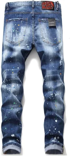 Miniatura 2 de Doris Tanny Pantalones largos de algodón Hip Hop para hombre, cuello redondo, letras impresas, calle, dsq2