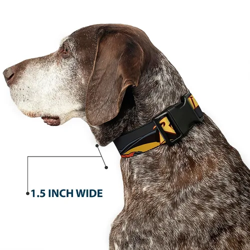 Miniatura 7 de DC Comics - Collar para mascotas, collar de perro, hebilla de plástico, rojo rojo y negro, poses gris, 9.5 a 14.5 pulgadas 0.5 pulgadas de ancho