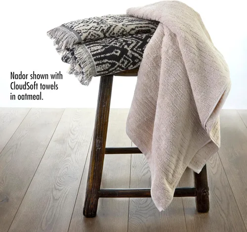 Miniatura 10 de SKL Home Nador Jacquard - Toalla de baño, color negro