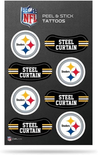 Miniatura 23 de Rico Industries NFL Footbal Peel & Stick Temporary Tattoos - Eye Black - Game Day Approved!