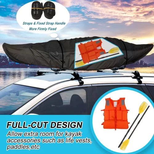 Miniatura 5 de Funda remolcable resistente a la decoloración y al desgarro con cierre impermeable, lona de poliéster 600D grado marino, resistente al agua