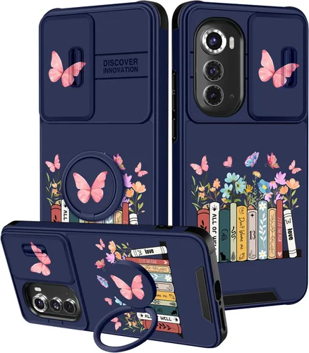 Miniatura 100 de Funermei Funda para Moto G Play 4G 2024 – Funda para teléfono para mujeres y niñas, diseño único de gato y libros, diseño único con funda