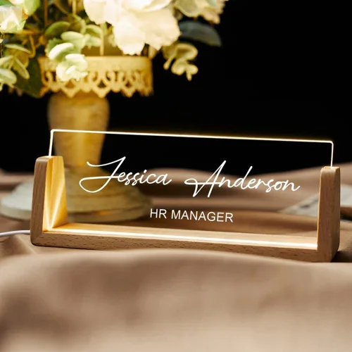 Miniatura 7 de Noni - Placa de nombre personalizada para escritorio, placa de nombre para escritorio, placa de mesa, placas de nombre para escritorios, regalos