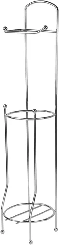 Miniatura 4 de Home Basics, soporte para pañuelos, para baño, con despachador, Plateado, Paquete de 1