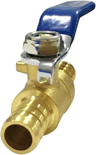 Miniatura 5 de Joywayus 2 válvulas de bola PEX, válvula de cierre de puerto completo de latón PEX de 1/2 pulgada, cuarto de vuelta caliente (rojo) frío (azul)