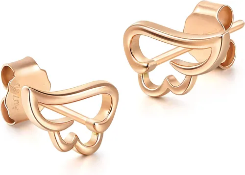 Miniatura 4 de Chow Sang Sang 92149E - Aretes de oro rosa de 18 quilates para mujer