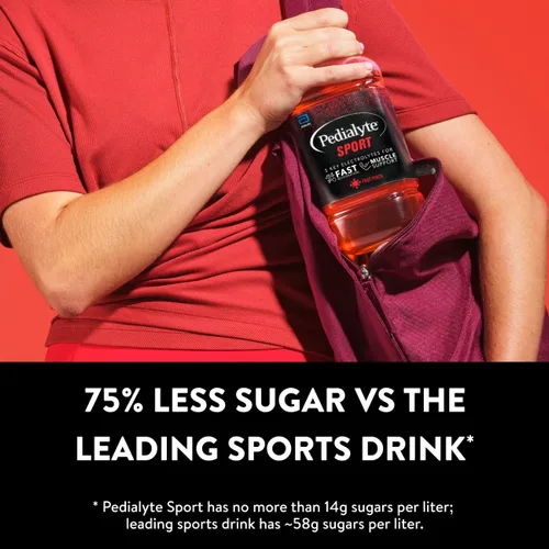 Miniatura 3 de Pedialyte Bebida deportiva con electrolitos, hidratación rápida con 5 electrolitos clave para apoyo muscular antes, durante y después del ejercicio