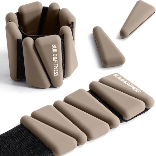 Miniatura 11 de Pulseras y tobilleras ajustables de 2 libras o 4 libras, bandas ajustables para entrenamientos de mujeres y hombres, juego de 2 – 2 libras o 4