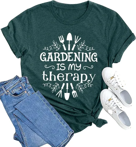 Miniatura 27 de MAIHUN Camisas de jardín para mujer, camiseta para amantes de las plantas, camiseta gráfica de jardinería, camisetas de regalo de jardinero