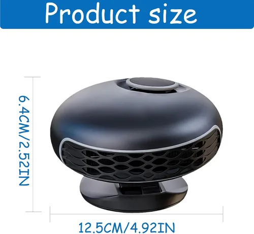 Miniatura 2 de Calentador y descongelador portátil para automóvil de 12 V y 150 W, ventilador de calentamiento y enfriamiento rápido 2 en 1, rotación de 360°