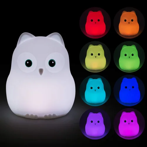 Miniatura 23 de Luz nocturna para niños, lámpara de noche, luz de dormitorio, luces LED, lámpara para niños, lámpara de cuarto de bebé, resistente a la rotura