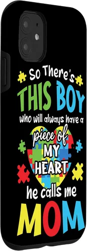 Miniatura 3 de Funda para iPhone 11 Boy Calls Me Mom Heart Colorido Puzzle Autismo