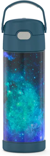 Miniatura 24 de THERMOS FUNTAINER Botella de acero inoxidable con aislamiento al vacío de 16 onzas con tapa ancha de canalón, Rosa Neón