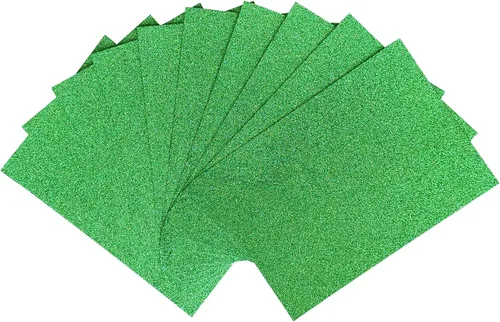 S - Papel de cartulina con purpurina, sin desprendimiento, papel para manualidades y proyectos de bricolaje, papel brillante para hacer tarjetas,