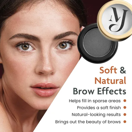 Miniatura 3 de Polvo de cejas en 9 DIFERENTES COLORE, Vegano y libre de crueldad, COLORACIÓN DE CEJAS SALUDABLE., Negro suave 8 - Negro suave