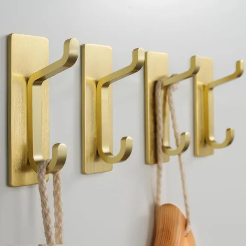 Miniatura 6 de Ganchos de pared autoadhesivos para colgar: extra fuertes 13 libras, gancho para abrigo, toalla en baños, ducha, cocina, pared, gancho de puerta