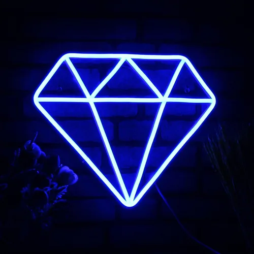 Miniatura 9 de AdvPro Señal de neón LED de silicona flexible de diamante - azul - st16s33-fnu0055-b